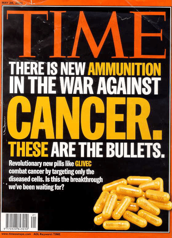 Time magazine cover, 28 May 2001, on drugs that target tumors